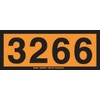 Labelmaster ZOPEZ3266 UN3266 Panel Hazmat Placard, E-Z Removable Vinyl, Orange