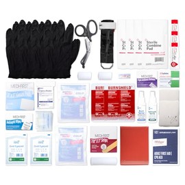MFASCO First Aid Kit Refill Pack - Meets 2021 ANSI Standard, Class B Supplies, Heavyduty Medifirst Bandages, New Required Items, OSHA Class B, Stay Prepared, Refills Workplace First Aid Kit, 160 pcs
