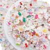 JINDUODUO 60 Pcs Slime Charms Bulk DIY Craft Making Kit, Cute Flat Back Resin Charms for Crafts (White)