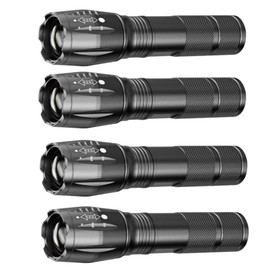 Vitaltac Flashlight Tactical Elitetac Advanced Technology Water & Shock Resistant Ultra Bright, No More Stumbling in The Dark, 4 Pcs