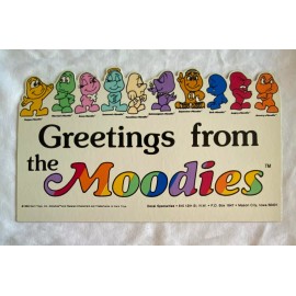 Vintage Greetings From The Moodies Retail Store Display Card - 1983 - Unused