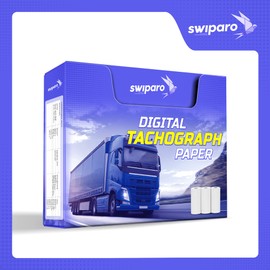 SWIPARO - Certified Tacho Rolls - Tachograph Paper - Thermal Paper for All Digital Truck Tachographs/Tachographs - 57/8 mm (3 Rolls)
