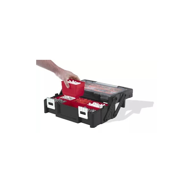 Keter 18" Heavy Duty Portable Latching Large Removable Bin Cantilever