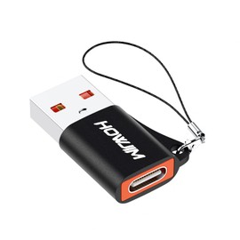 USB Type C Adapter, HOWJIM Type C (Female) to USB3.0 Male Converter Adapter, 3A Rapid Charging, 10Gbps High Speed Data Transfer, Type C Conversion, OTG Compatible, Aluminum Alloy Exterior,Compatible