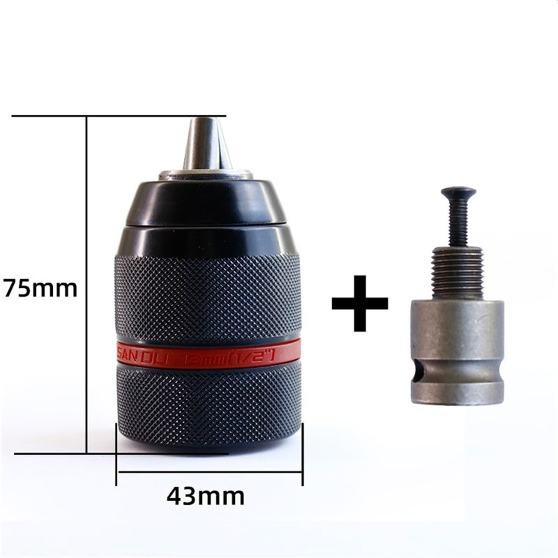 Ptazucv 1.5-13mm Keyless Drill Chuck Duty 1/2''-20UNF, With 3/8" SDS-Plus