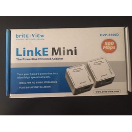 Brite-View BVP-5100D Powerline Adapter Power Cable, White