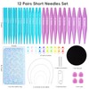 Hobekoee 2-Inch Short Interchangeable Circular Knitting Needles Set