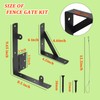 2 Sets Fence Gate Kit Gate Hardware with Gate Latch,