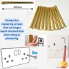 Pack of 10 Electrical Screws 40mm long durable Brass Flat