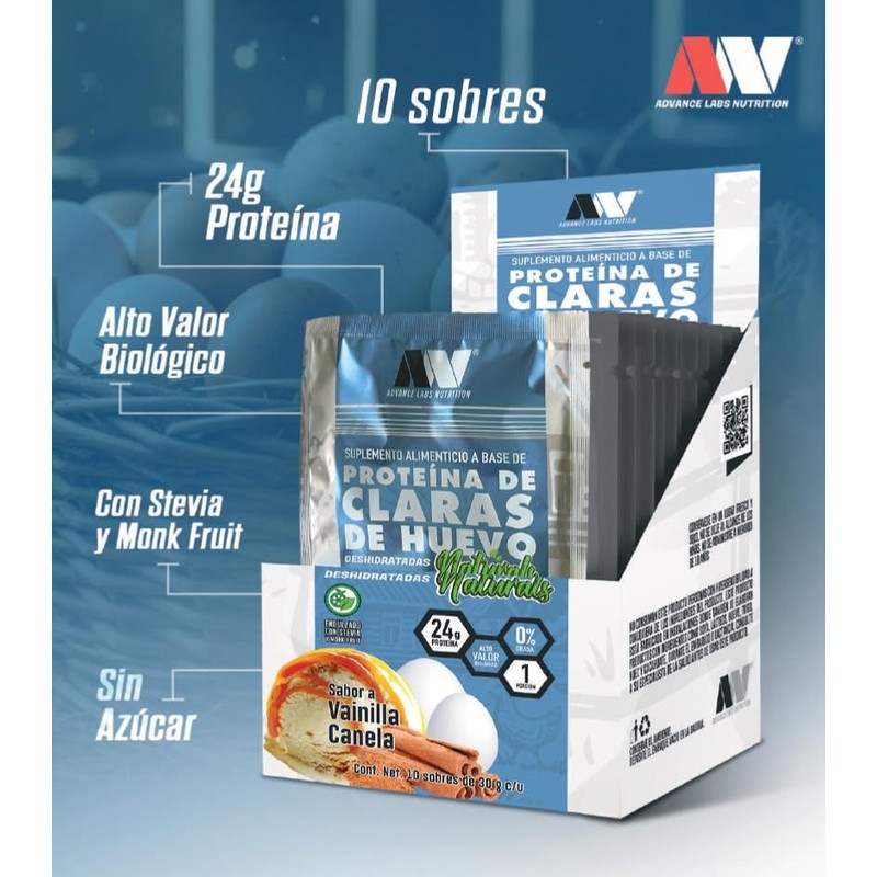 Advance Labs Nutrition Sobres de Proteina a base de claras