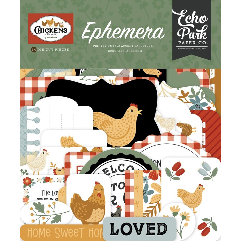 Echo Park Paper Chickens Ephemera, Various