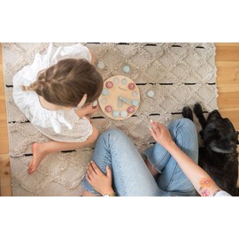 Kindsgut Educational Watch, Wooden Educational Toy for Children, Unisex, Numbers 1-12 and 13-24, Playful Learning, High Quality, Subtle Colours and Simple Design