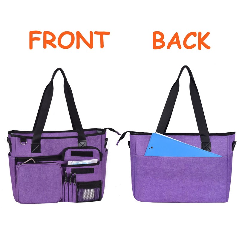 ZFZGFRCS Nurse Tote Bag for Work with Multiple Pockets -