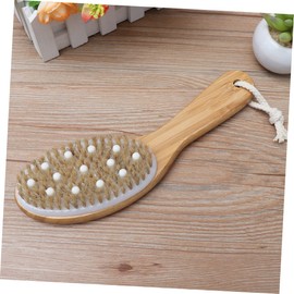 Baluue Exfoliating Shower Brush Handle Portable Body Scub Brush Tool for Shower and Bathing