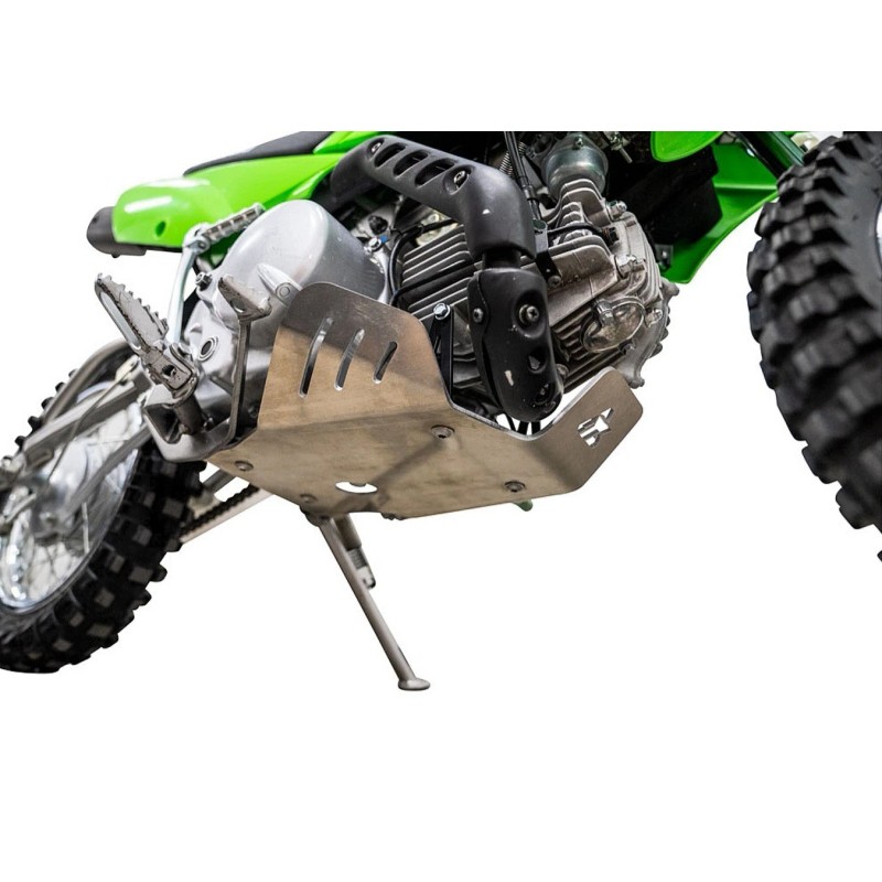 Tusk Aluminum Skid Plate Silver For Kawasaki KLX110 2002–2025