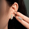 EONFUN Marquise Moissanite U-Shaped Hoop Earrings for Women (Gold)