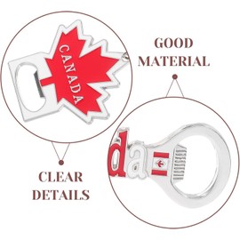 KALLORY 4 Llaveros de Metal con Bandera de Canadá, Diseño Único, Aleación de Zinc, Multifuncionales y Ligeros para Souvenirs de Viaje y Regalos de Cumpleaños