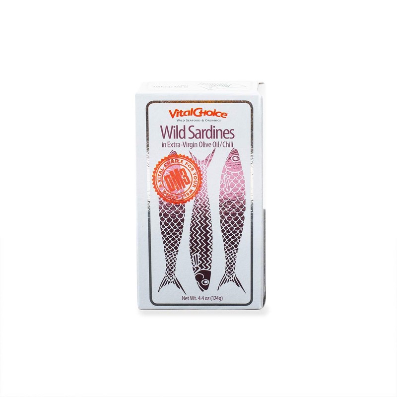 Vital Choice Wild Sardines with Olive Oil and Red Chili