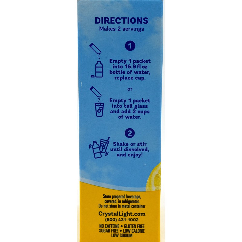 Crystal Light On The Go Natural Lemonade Drink Mix, 10-Packet