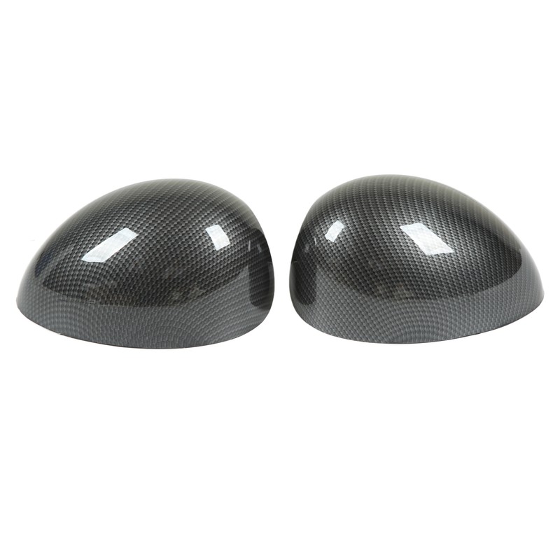 2 Pcs Door Side Rearview Mirror Cover Cap Carbon Fiber