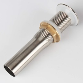 Brushed Nickel Pop Up Sink Drain Without Overflow, Bathroom Faucet Detachable Basket Vessel Sink Drain Stopper