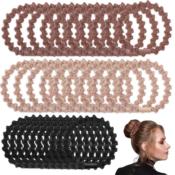 Piriuuo 30 Pcs Silk Scrunchies for Hair, Silk Hair Ties