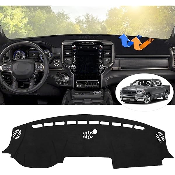 Autorder Dashboard Cover Mat for 2019-2023 2024 2025 Dodge Ram