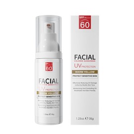 SPF 60+ Gesichtssonnencreme für hohen UV-Schutz, Sunscreen, Wasserfest, Leichte Textur, für Empfindliche Haut, Täglicher Gebrauch, Make-up Kompatibel, Schnell Einziehend, Langanhaltender Schutz