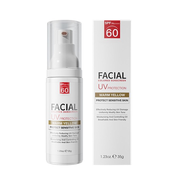 SPF 60+ Gesichtssonnencreme für hohen UV-Schutz, Sunscreen, Wasserfest, Leichte Textur,