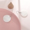Trendy Light Weight Round White Shell Dangle Earrings for Women