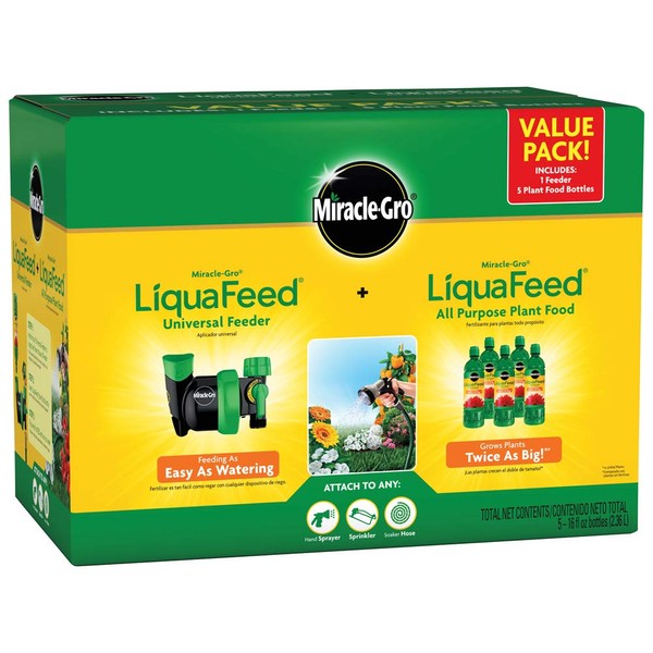 Miracle-Gro LiquaFeed Universal Feeder and Miracle-Gro LiquaFeed All Purpose Plant Food (Value Pack)