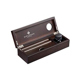 Diplomat Precious Wooden Desk Ink Pot - Wenge