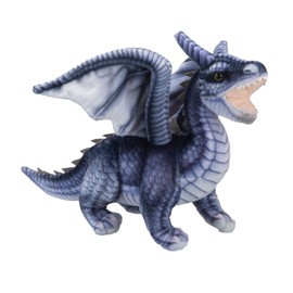 VFM - Dragon Grey Soft Toy Realistic Looking Dragon Plushe Cuddly Fantasy Stuffed Toy Plush Toy Cute Stuffed Plushie, Gifts for Birthday, Valentine's Day Chirstmas - 25cm Grey
