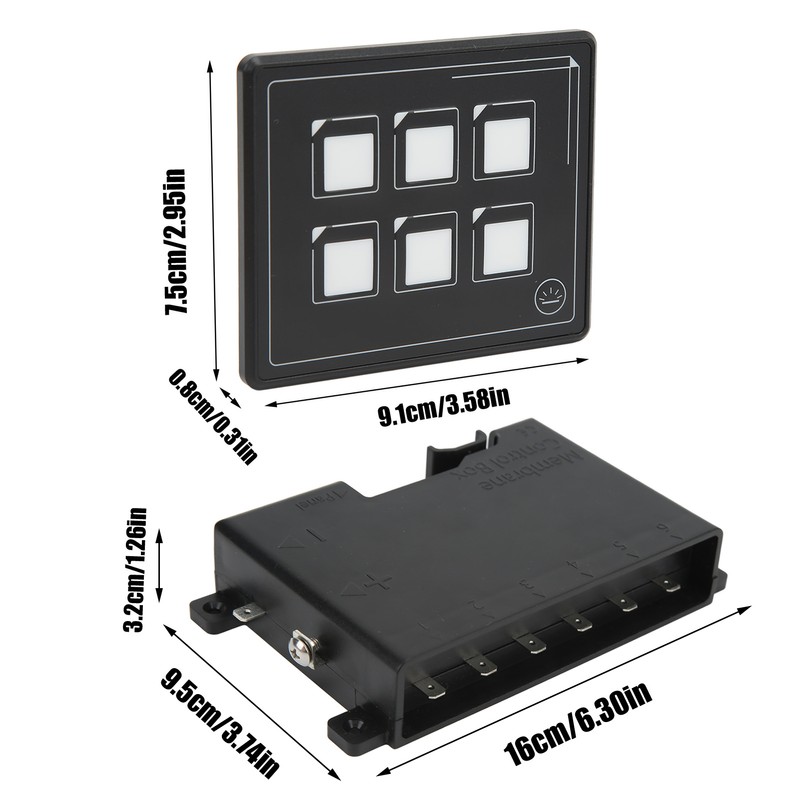 6P Switch Panel Bluetooth APP Control IP66 Waterproof Backlight M4