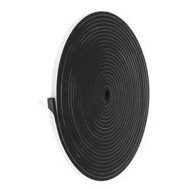 PATIKIL Weather Stripping Door Seal Strip, 3/8 Inch x 1/4 Inch x 32 Ft Self Adhesive Soundproof High Density Foam Tape Insulation for Door Window Air Conditioning, Black