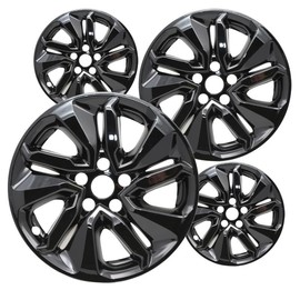 Fuel Rider Set of Four (4) 17 inches Gloss Black ABS Wheel Skins Impostors Wheel Covers Compatible with 2018-2021 Honda Accord Wheels- Auto Tire Replacement Cap Cover