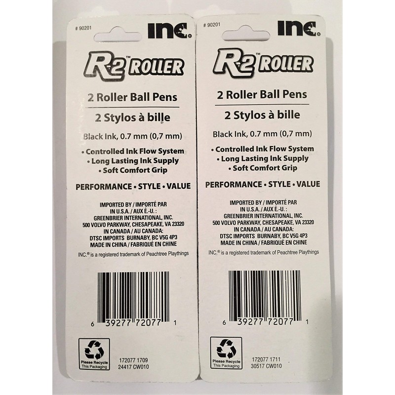 Inc. R-2 Roller Ball Pens (4 Count)
