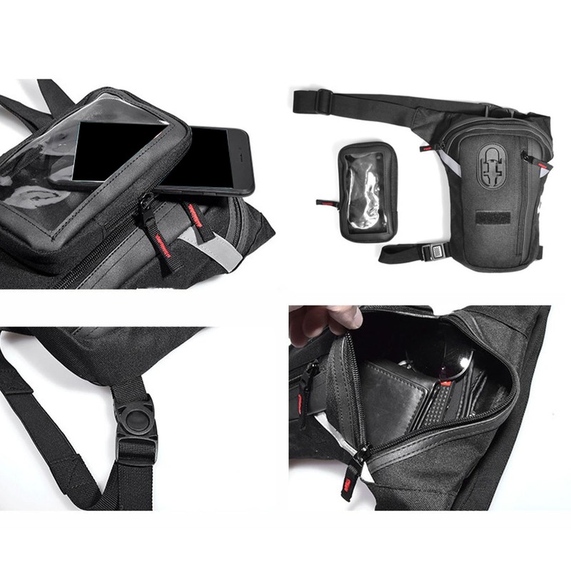 Cycling Leg Bag Waterproof Large Capacity Detachable Touch Screen Phone