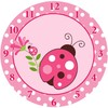 CafePress Ladybug Garden Baby Nursery 10" Wall Clock for Livingroom,