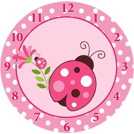 CafePress Ladybug Garden Baby Nursery 10" Wall Clock for Livingroom, Kitchen, or Office