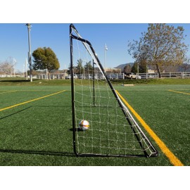 Vallerta® 12 x 6 Ft. Black Powder Coated Galvanized Steel Soccer Goal w/Two Weatherproof Nets. 12x6 Foot AYSO Regulation Size Portable Training Aid. All Weather, One Year Warranty.