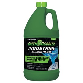 Green Gobbler Industrial Strength Grease and Hair Drain Clog Remover - Drain Cleaner Gel, Safe for Pipes, Toilets, Sinks, Tubs, Drains & Septic Systems, 64 fl. oz.