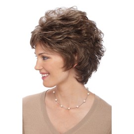 Estetica Design KATIE SHORT LAYERED CUT W/SOFT BANG. Womens Wig CARAMELKISS Color
