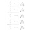 sourcing map 5Pcs 55x25mm Acrylic Hasp Latch, Clear Acrylic Hasp