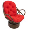 Blazing Needles Solid Twill Swivel Rocker Chair Cushion, 48" x