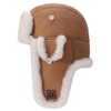 Harssidanzar Lambskin Shearling Winter Hat for Men and Women Genuine