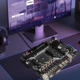 ATX Gaming Motherboard, 4K Video Output, M.2 Port, 6 Channel Sound Card, AM4 All Series CPU, ATX Gaming PC Motherboard