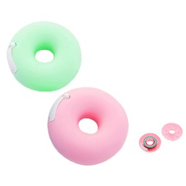 Candy Color Tape Dispenser, Small Cute Donut-Shaped Tape Organizer Desk for Home Office or School Supply (2Pcs Round)