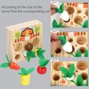 Baby Carrot Harvest Game Wooden Carrots Shape Sorting Matching Puzzle