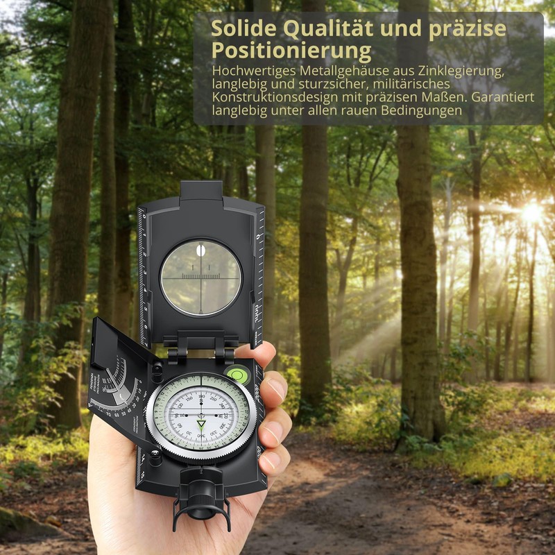 Anbte Military Compass with Clinometer, Professional Marching Compass IP65 Compass